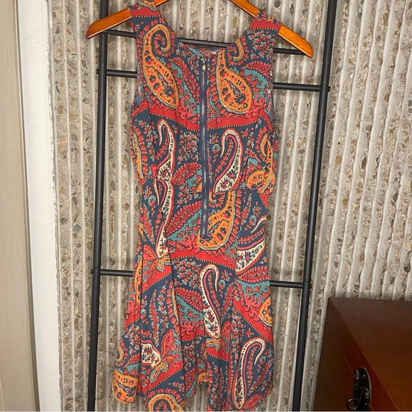 Free People Dancing Pretty Paisley Print Dress - Size 0 - Picture 3 of 8